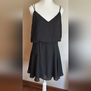 LuLu's Women Mini Dress Size XL Black Fit & Flare Spaghetti Strap V-neck Party